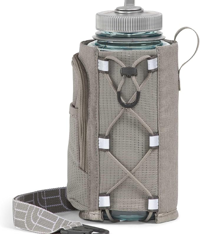 The North Face Borealis Water Bottle Holder - Adjustable Strap, Water-Repellent Finish, External Pocket with Key Hook, Stone Slab Light Heather/Stone Slab, One Size | Adjustable Strap, Water-Repellent Finish, External Pocket - Image 6