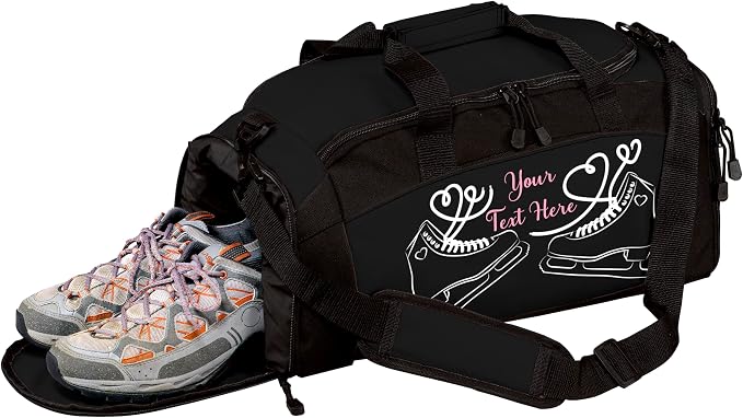 Personalized Figure Skating Duffle Bag with Name – Custom Ice Skating Team Gear Bag for Girls, Competition & Rink Practice Travel Bag by all+about+me+company