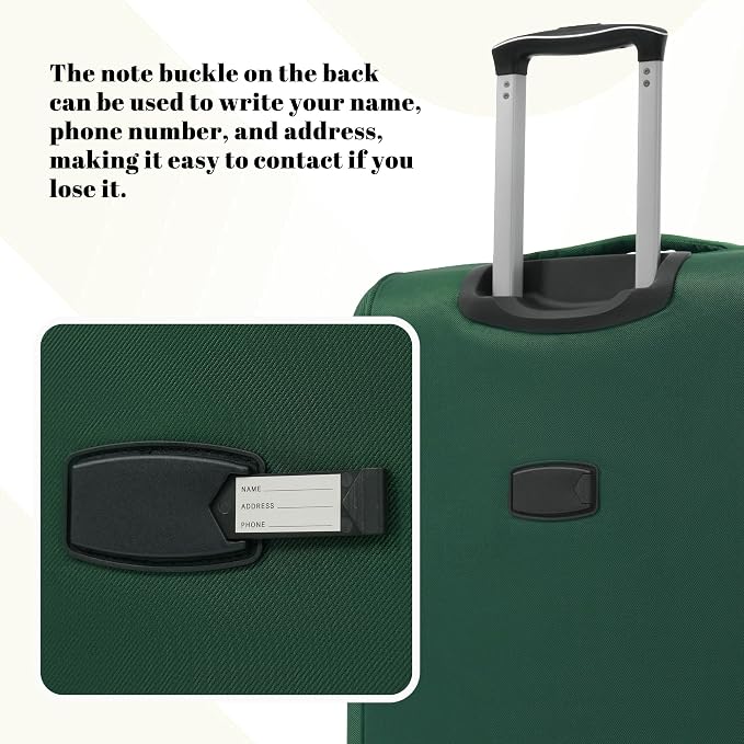 Merax 4-Piece Expandable Luggage Set,Softside Suitcase,Dark Green | 18" 22" 26" 30" Lightweight Luggage with Spinner Wheels,Suitcase Set with TSA Lock,Front Pocket & Interior Organization - Image 7