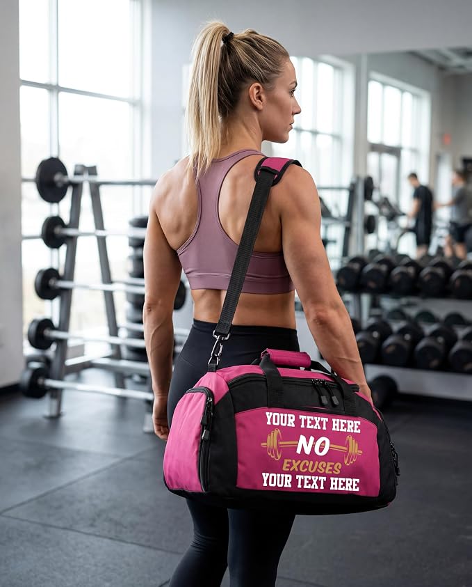 Personalized Weightlifting Duffel Bag – Custom Gym Bag with Name & Logo – Heavy Duty Workout Bag for Men & Women – Lifting, Powerlifting, Bodybuilding Training Gear - Image 8