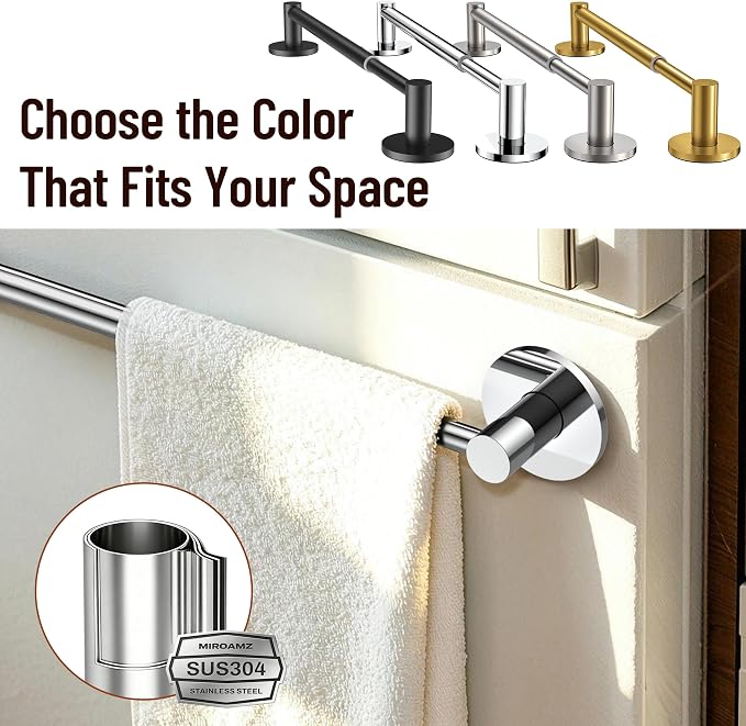 Magnetic Towel Bar, Adjustable Towel Rod with Larger Magnetic Base & Hidden Magnet Design, Non-Slip Magnetic Towel Holder for Refrigerator, Dishwasher, Oven, Washer (Chrome, 1Pack) - Image 7