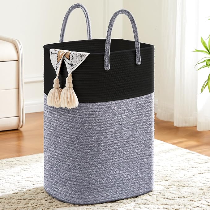 Artfeel Laundry Basket,Woven Cotton Rope Laundry Hamper,80L Versatile Storage for Dirty Clothes,Baby Toys,and Blankets in Bathroom, Nursery,and Living Room by Artfeel