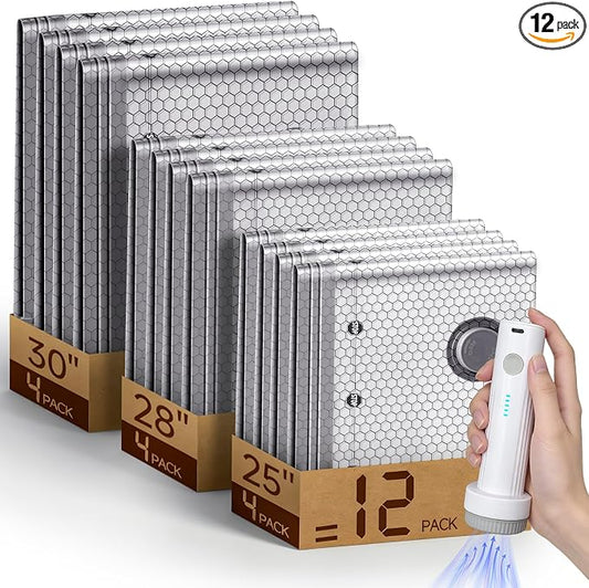 Space Saver Vacuum Storage Bags with Portable Electric Pump, Vacuum Seal Bags for Clothing Travel, Compression Bags for Travel & Home, Clothes, Blankets, Seasonal Storage, 12 Combo (4L/4M/4S) by Unknown