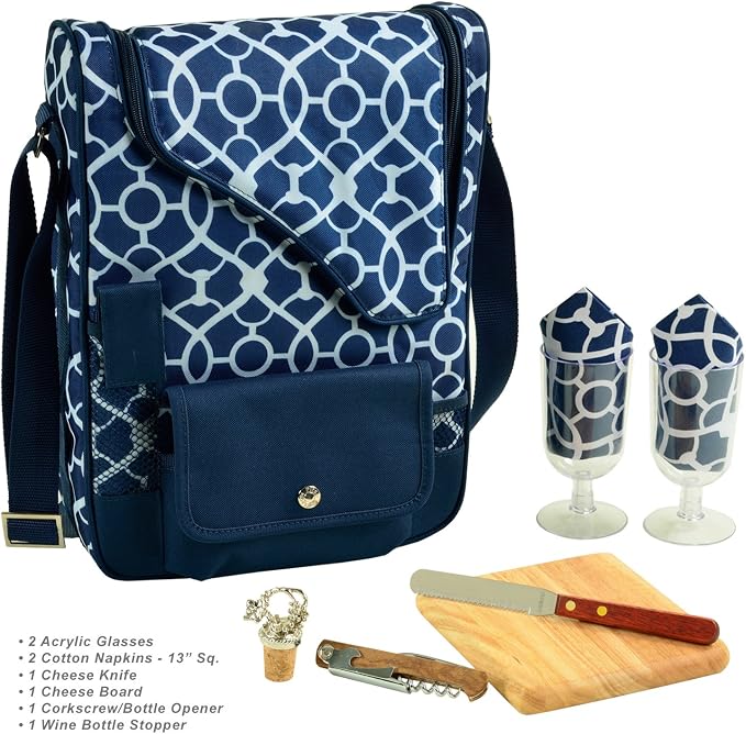 Picnic at Ascot Original Insulated Wine and Cheese Cooler Bag - Designed, Assembled & Quality Approved in the USA - Image 4