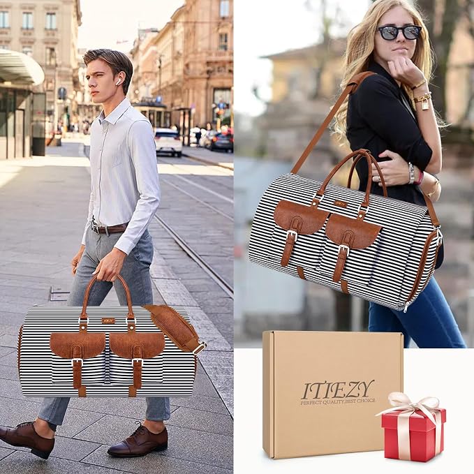 Garment Duffle Bag for Travel - Convertible Carry on Garment Duffel Travel Bag for Women Men Large Weekender Bag with Shoes Pouch 2 in 1 Hanging Suit Travel Duffel Bag 3pcs Set - Image 7