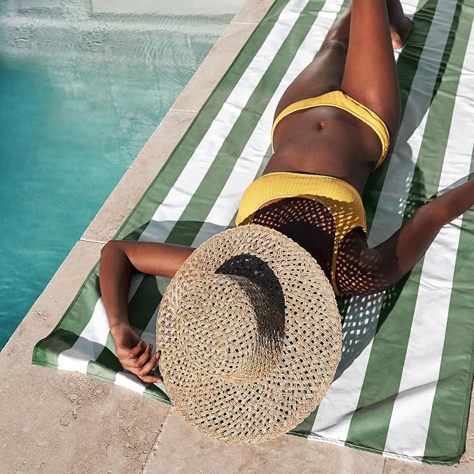 Dock & Bay Beach Towel - Quick Dry, Sand Free - Compact, Lightweight - 100% Recycled - Includes Bag - Cabana - Cayman Khaki - Large (160x90cm, 63x35) - Image 9