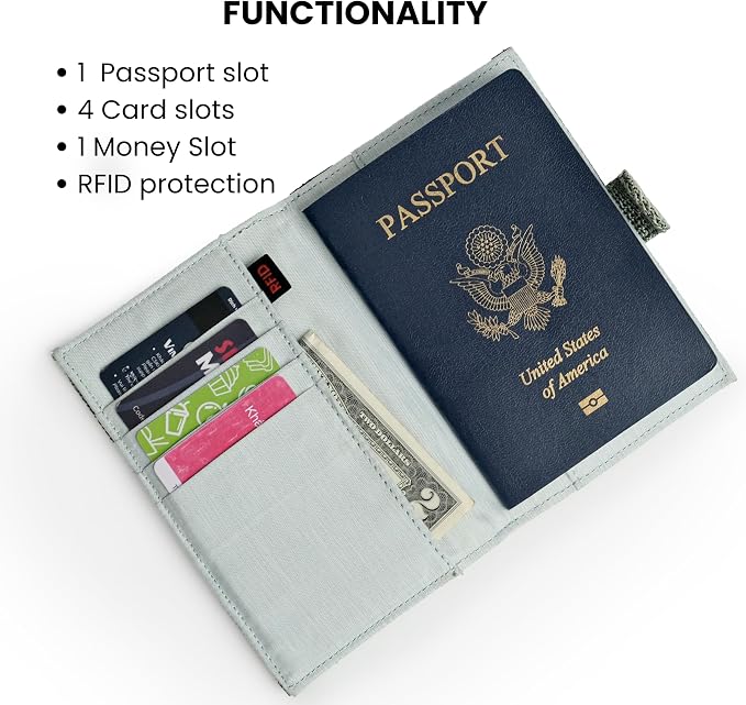 Sherpani Vienna, RFID Blocking Passport Holder, Travel Passport Cover Wallet, Travel Documents Organizer Protector, Travel Gift (Passport) - Image 4