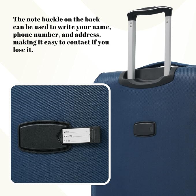 Merax 4-Piece Expandable Luggage Set,Softside Suitcase,Deep Blue | 18" 22" 26" 30" Lightweight Luggage with Spinner Wheels,Suitcase Set with TSA Lock,Front Pocket & Interior Organization - Image 7
