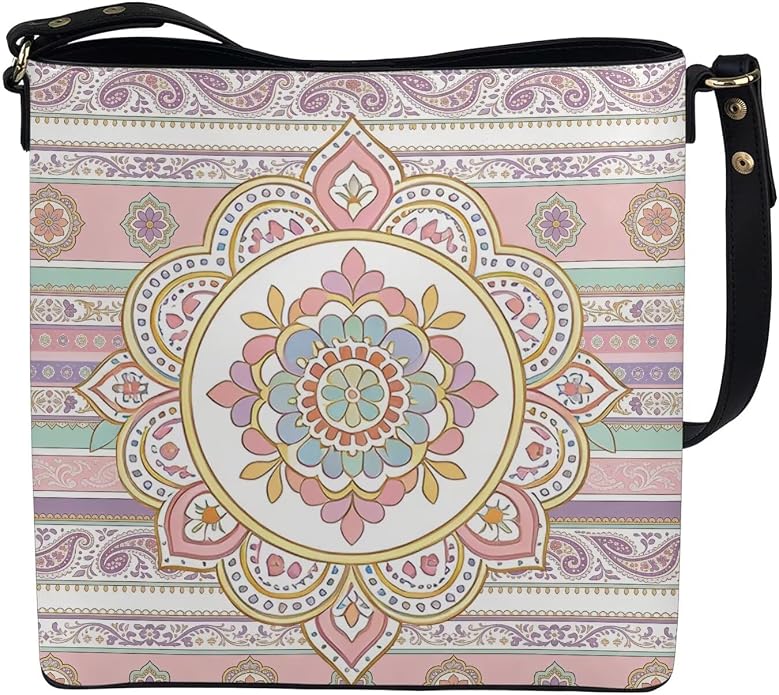HUGS IDEA Boho Bags for Women Leather Handbag Shoulder Bucket Crossbody Purse - Image 4