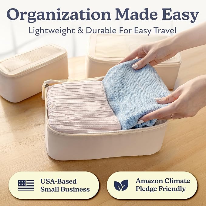 Vandel TSA-Friendly Packing Cubes for Carry On, Mesh Suitcase Organizer Bags Set, Small Packing Cubes for Travel Organizer Bags for Women with Mesh Panel and Durable Zippers, Luggage Cube Set of 4 - Image 3
