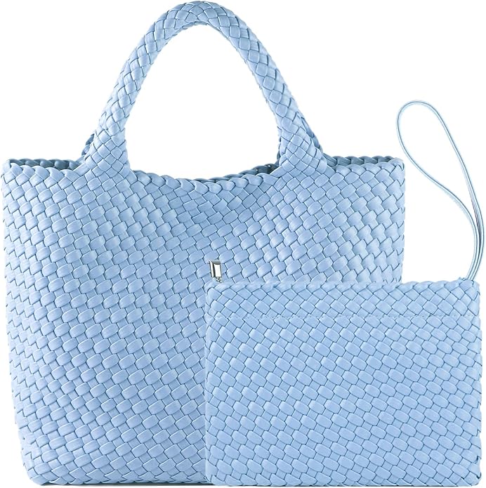 JINMANXUE Fashion Woven Bag Shopper Bag Travel Handbags and Purses Women Tote Bag Large Capacity Shoulder Bags by JINMANXUE