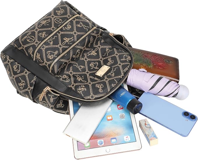 Women Fashion Backpack Purse Multi Pockets Anti-Theft Rucksack Travel Shoulder Bag Handbag - Image 7