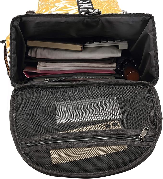 Kalesi Gym Duffle Bag Backpack 4-Way Waterproof with Shoes Compartment for travel Sport Hiking laptop (Mustard yellow) - Image 9