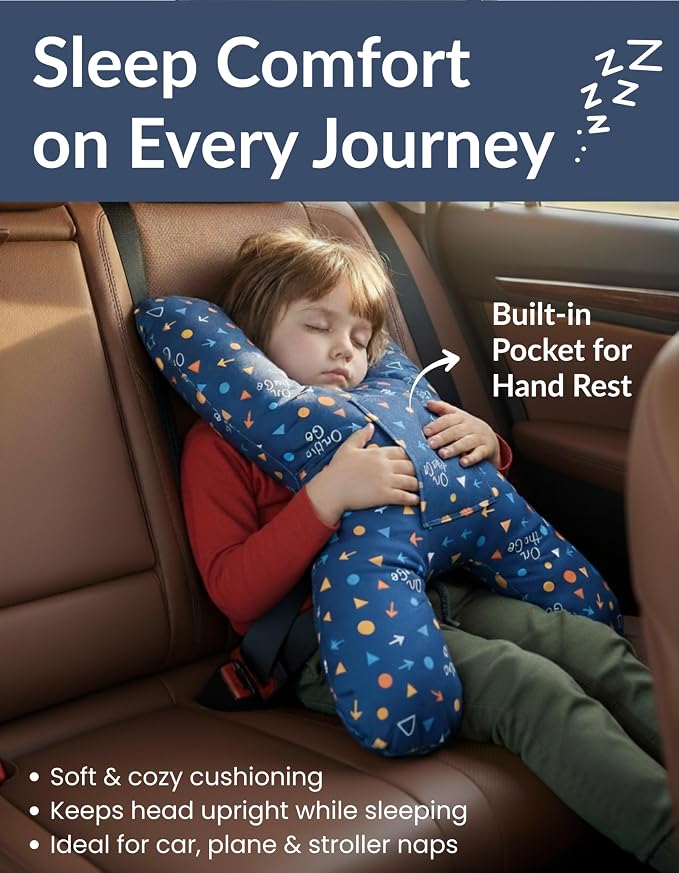 X Shape Travel Pillow – Neck & Head Support Cushion for Airplane, Car, Train & Office – Comfortable Travel Neck Pillow for Sleeping – Compact Portable Neck Pillow for Adults & Kids - Image 3