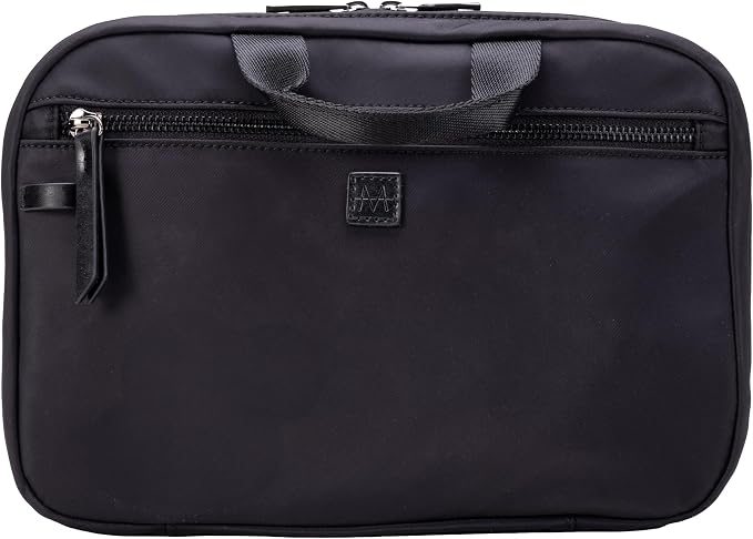 The All Week Kit from Hanging Toiletry Bag for Extended Trips with Multi Compartment Storage Large Travel Toiletry Organizer with Hook Made from Sturdy Water Resistant Nylon HNG-733-BLK by MerzonTravel