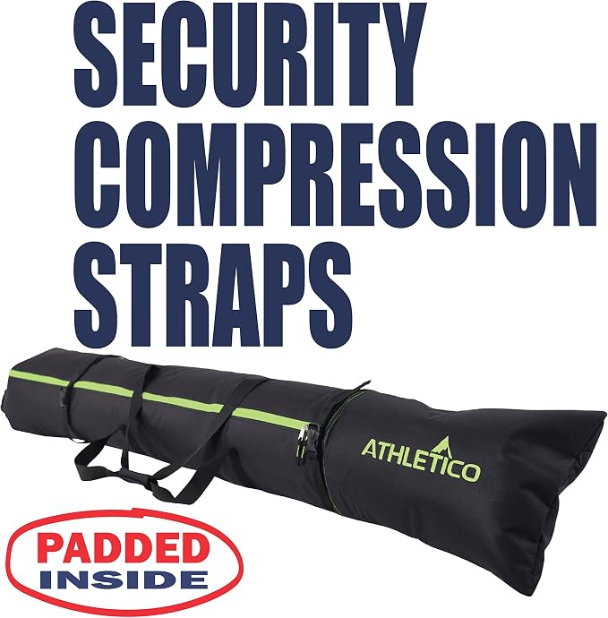 Athletico Ski & Boot Bag Combo | Store Skis Up to 200 CM & Boots Up To Size 13 | Includes 2 Padded Bags - Image 8