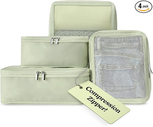 Vandel Space-Saving Compression Packing Cubes for Women, Men, Compressible Carry On Suit Case Organizer Luggage Packing Cubes for Travel Organizer Bags for Luggage and Backpacks, Suitcase Cube by VANDEL