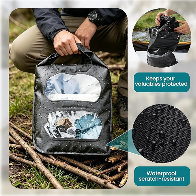 Portable Travel Washing Bag with 2-in-1 Air Valve Design | Travel Laundry Washing Bag Saves Water and Space for Camping, Cruise, Van Life, Lightweight Travel Laundry Solution - Image 6