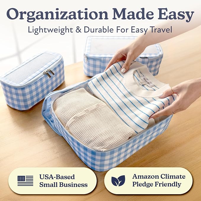 Vandel TSA-Friendly Packing Cubes for Carry On, Mesh Suitcase Organizer Bags Set, Small Packing Cubes for Travel Organizer Bags for Women with Mesh Panel and Durable Zippers, Luggage Cube Set of 4 - Image 3
