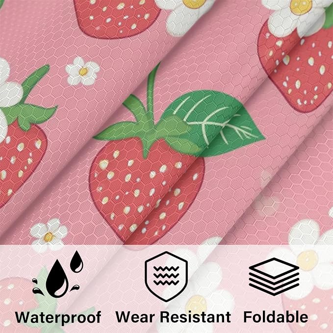 Strawberry Flower 6 Set Compression Packing Cubes for Travel Luggage Carry On Suitcase Compressible Expandable Packing Cubes Organizers Bag - Image 5