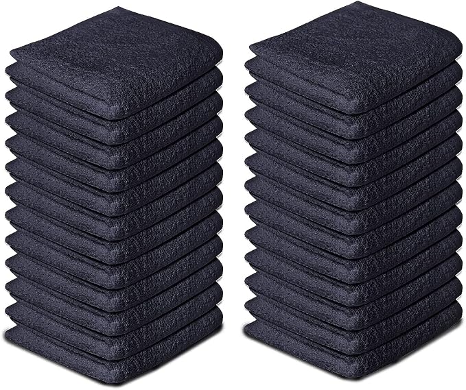 100% Cotton Washcloths 60 Pack (12x12 Inches) Soft, Highly Absorbent Washcloth, Face Towels, Wash Cloths for Face, Ring Spun, Bulk Pack (Grey) - Image 2