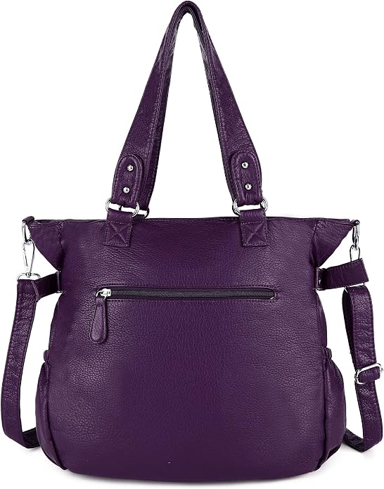 Angelkiss Purses Handbags for Women PU Tote Satchel Bags for Women Pockets Shoulder Bags… | PU - Image 8