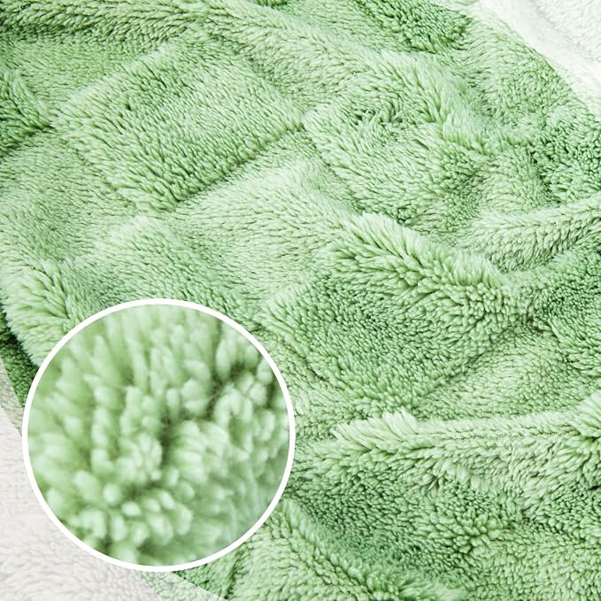urnexttour Travel Pillow and Blanket Set Neck Pillows Soft Blankets with Sleep Mask Travel Essentials for Airplane Car Memory Foam Sage Green - Image 6