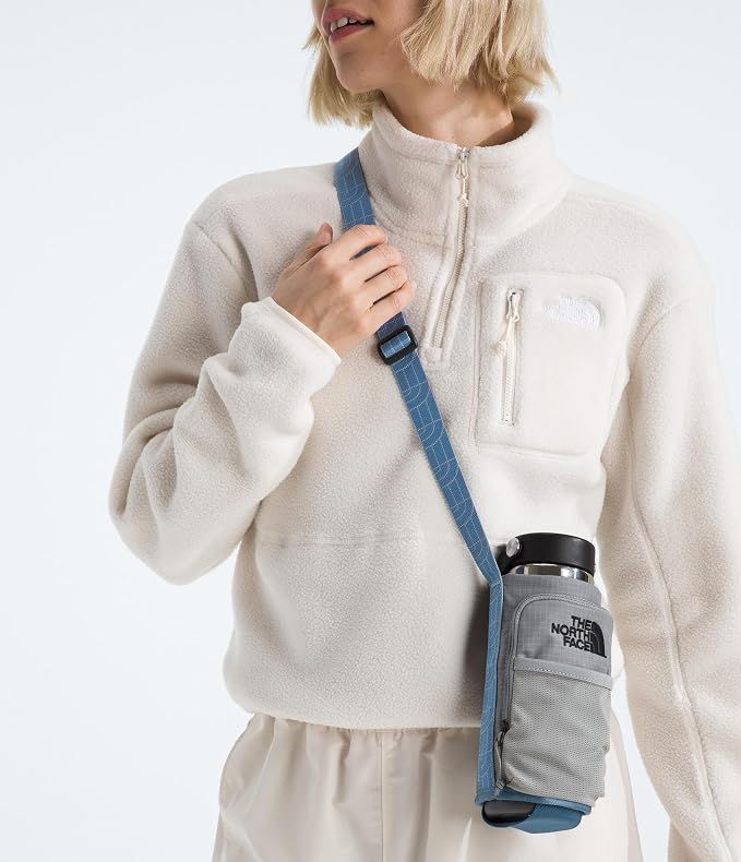 The North Face Borealis Water Bottle Holder - Adjustable Strap, Water-Repellent Finish, External Pocket with Key Hook, Concrete, One Size | Adjustable Strap, Water-Repellent Finish, External Pocket - Image 2