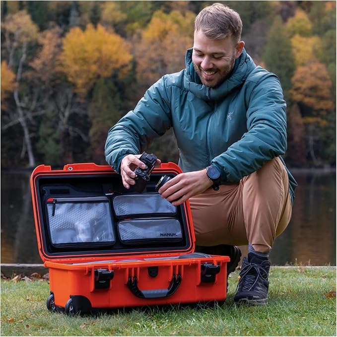 NANUK 935 Pro Photo Kit – Waterproof Travel Camera Hard Case with Padded Dividers and Wheels, 22” x 14” x 9” - Dustproof and Impact Resistant, Airline Carry-On Approved – Red | 22 X 14 X 9 in Exterior, Padded Divider Plus Lid Organizer, Nk-7 Resin, Pol... - Image 2