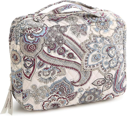 Vera Bradley Women's Premium Cotton Hanging Organizer – Travel Makeup & Toiletries Bag – Neutral Rhapsody by VeraBradley