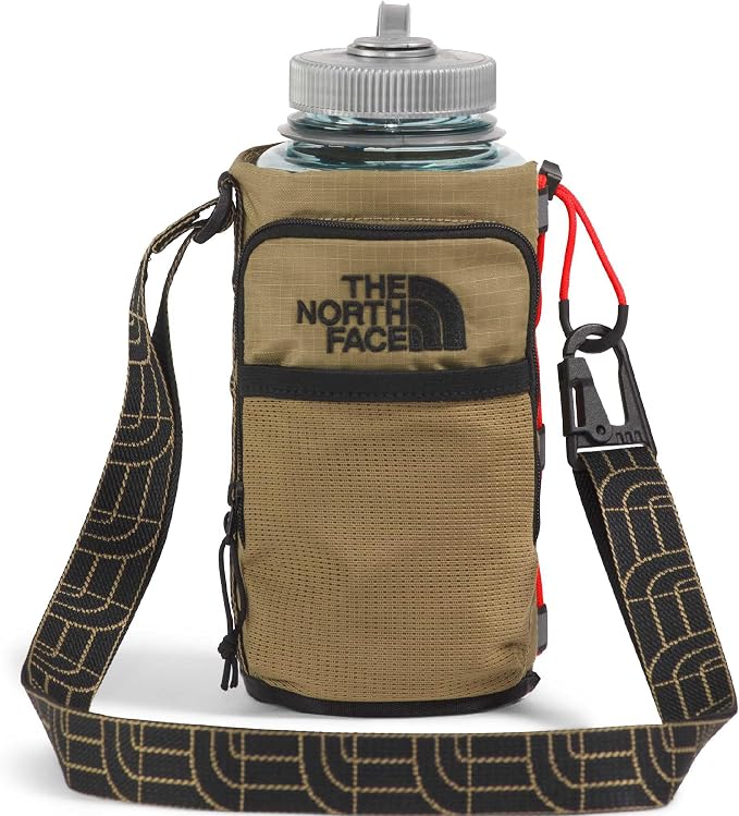 The North Face Borealis Water Bottle Holder - Adjustable Strap, Water-Repellent Finish, External Pocket with Key Hook, Cedar/Lava Red, One Size | Adjustable Strap, Water-Repellent Finish, External Pocket by Unknown