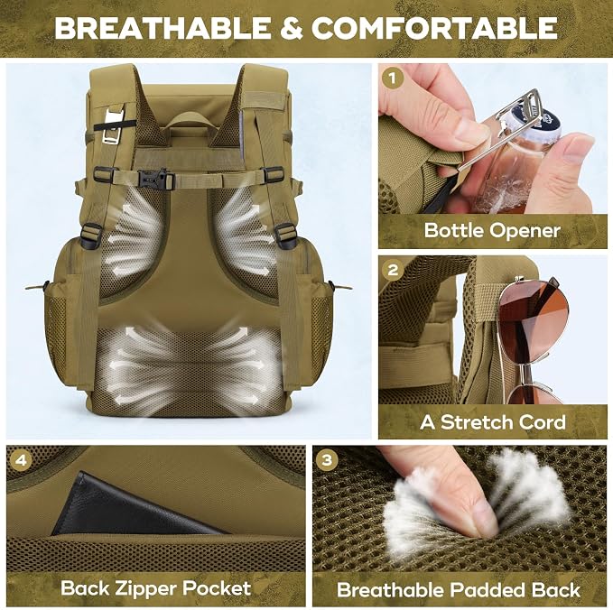 Maelstrom 35/50 Can Insulated Backpack Cooler, Leakproof Soft Lunch Ice Bag | Keeps Food Cold For 16h, Peva Liner, Durable Nylon, Ergonomic Padding. Perfect For Men, Women, Camping, Beach, Hiking, Travel - Image 6
