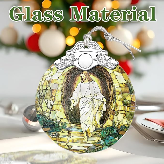 Jesus Religious Christmas Ornaments, Christmas Tree Ornaments, Holiday Decoration, Christian Gift, Religious Gift, Baptisms Gifts, Christian Faith Gifts for Friend or Family