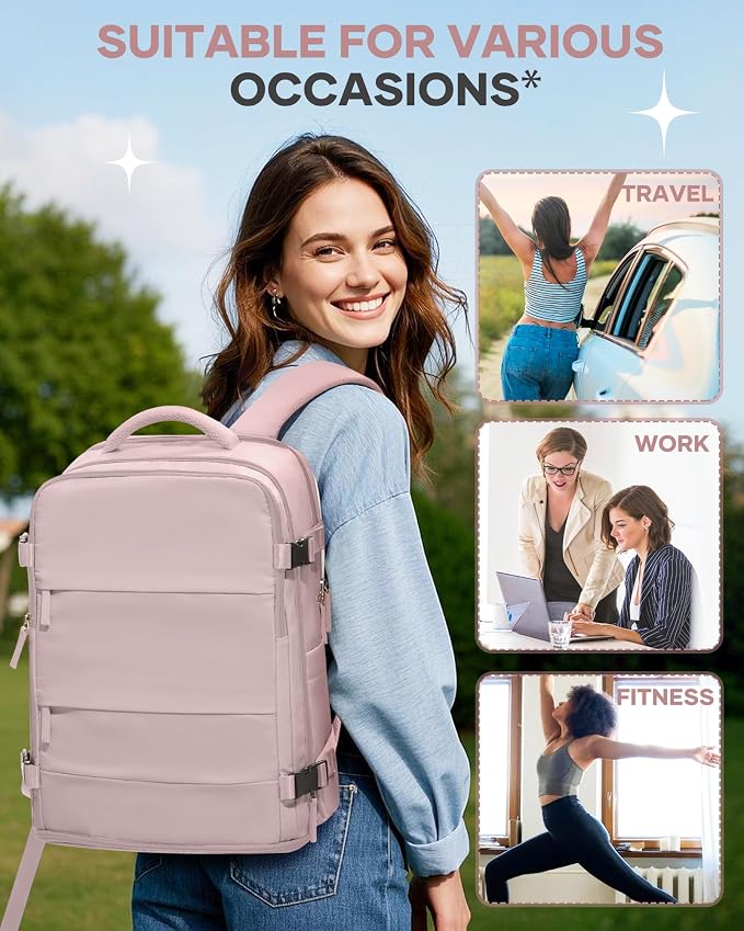 coofay Travel Backpack For Women Men Airline Approved Carry On Backpack Flight Approved Waterproof Sports Backpack Casual Daypack Small Hiking Backpacks - Image 9