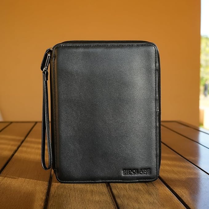 Polare Full Grain Leather Travel Cable Organizer Case Electronics Accessories Carry Bag with YKK Zippers Tech Storage Bag for Cables, Power Bank, USB, SD Card, Travel Essentials - Image 6