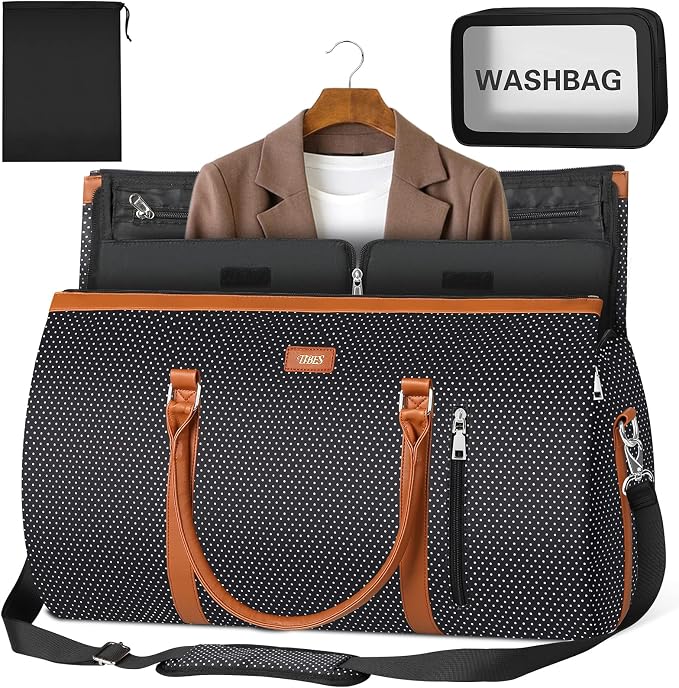 Garment Bag for Travel Convertible Carry On Garment Bag Large Travel Duffel Bags for Women 2 in 1 Hanging Suitcase Suit Travel Bags for Women & Men 3pcs Set - Image 8