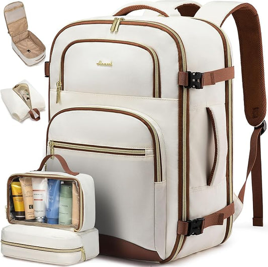 LOVEVOOK Travel Essentials Carry on Backpack 40L Travels Backpack for Women,Waterproof TSA Personal Item Travels Bag Airline Flight Approved,Large Carry on Luggage Laptop Backpack with Packing Cubes by LOVEVOOK