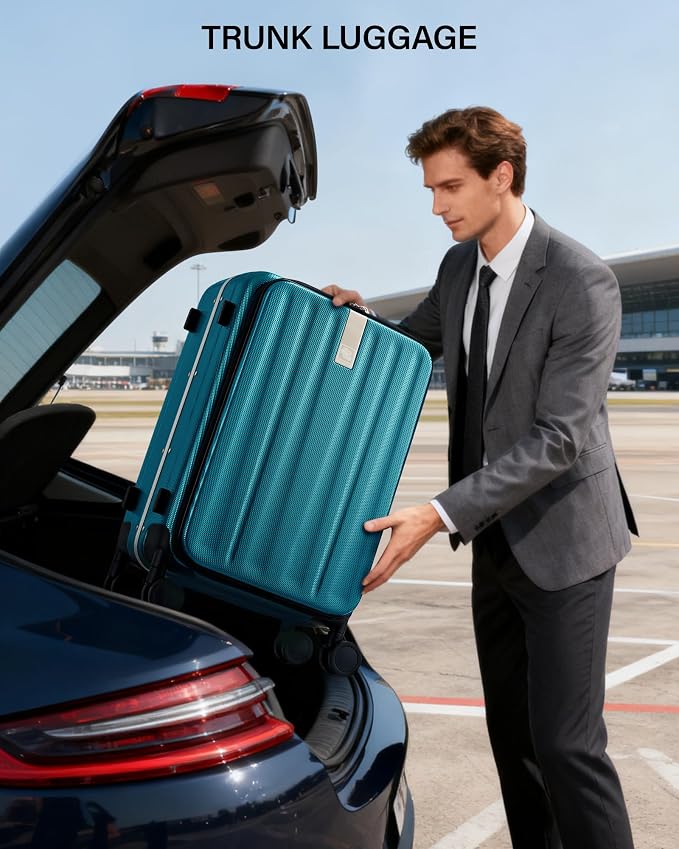 Hanke 16 Inch Small Carry On Luggage Hard Shell Top Opening Aluminum Frame Suitcase with Spinner Wheels, Underseat Front Open Luggage for Men & Women Business Travel and Short Trips, Caribbean Blue - Image 10