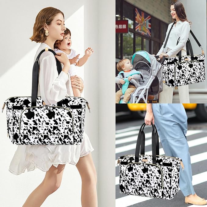 ITIEZY Diaper Bag Tote for Baby - Large Mommy Bag with Portable Changing Pad Pacifier Case, Hospital Bags Travel Baby Bag - Image 2
