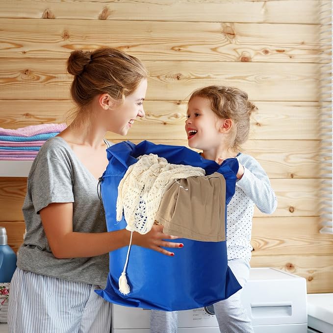 Woanger 12 Pack 28 x 45 Inch Extra Large Laundry Bags Bulk, Bright Colors | Washable Travel Laundry Bag with Drawstring Closure Large Dirty Clothes Organizer for College Dorm Home Hotel Camping - Image 8