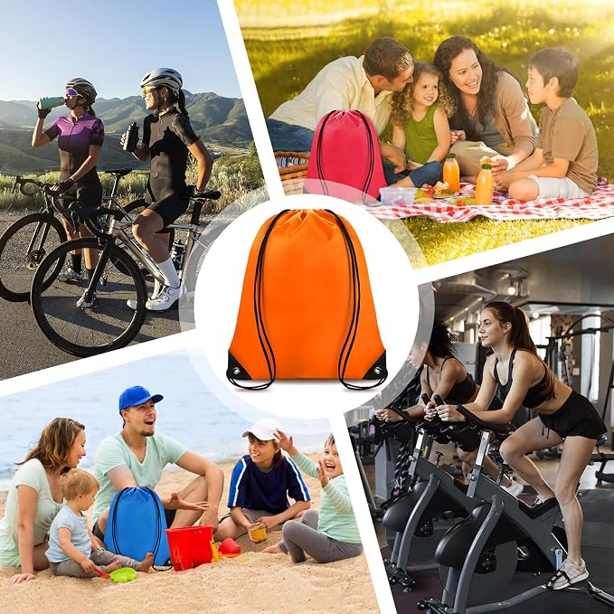 Grneric Drawstring Backpack Bulk 70Pcs String Backpack Drawstring Bags Cinch Bag Sackpack for Men Women Gym(14 Colors) - Image 7