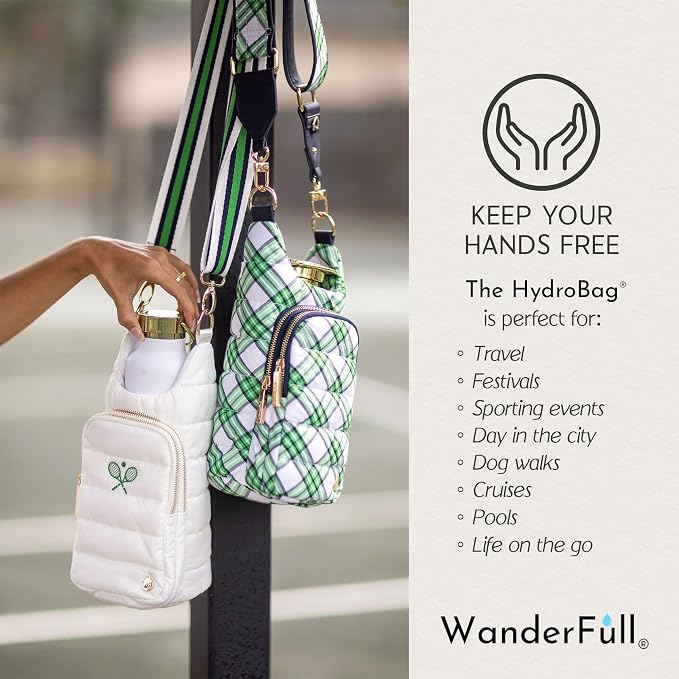 WanderFull® Original HydroBag®, Fits Up to 32 oz Water Bottle Holder with Strap, Gift for Women, Hands-Free Crossbody, Water Bottle Carrier Bag with Phone Pocket - Image 6