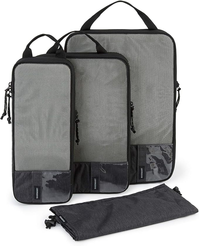 BAGSMART 6 Set /4 Set/2 Set Compression Packing Cubes for Travel, Lightweight Luggage Organizer Bags, Durable Space Saver Bags Travel Essentials by BAGSMART