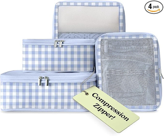 Vandel Space-Saving Compression Packing Cubes for Women, Men, Compressible Carry On Suit Case Organizer Luggage Packing Cubes for Travel Organizer Bags for Luggage and Backpacks, Suitcase Cube by VANDEL