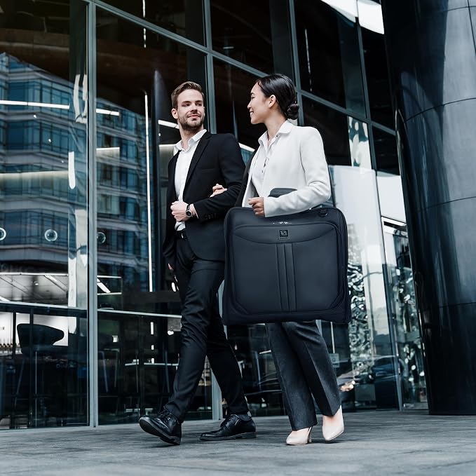 ZEGUR Premium Suit Garment Bag Carry On - Hangs 4 Suits - Travel & Business with Shoulder Strap and Laptop Compartment - Image 9