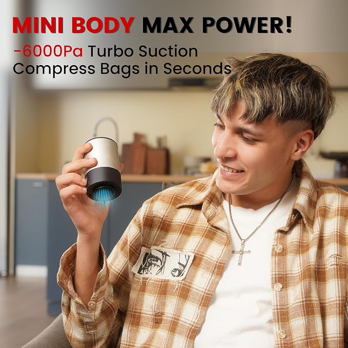 Vacuum Travel Bags with Pump for Car Camping & Backpacking - 6.0kPa Wireless Pump, Odor/Waterproof Anti-Rip Nylon Organizer & Space Saver (24L*2, 17L*1, 3-Pack) - Image 8