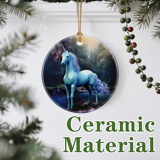 Unicorn Ornament, Christmas Ornament – Christmas Tree Decor, Holiday Decoration, Stocking Stuffer, Festive Gift Idea, Gifts for Unicorn Lover, Friends, and Family