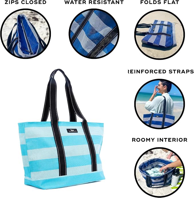 SCOUT Joyride - Large Sandproof Beach Bag For Women - Durable Mesh Woven Beach Tote, Pool Bag - Fabric Lets Sand Escape - Image 4