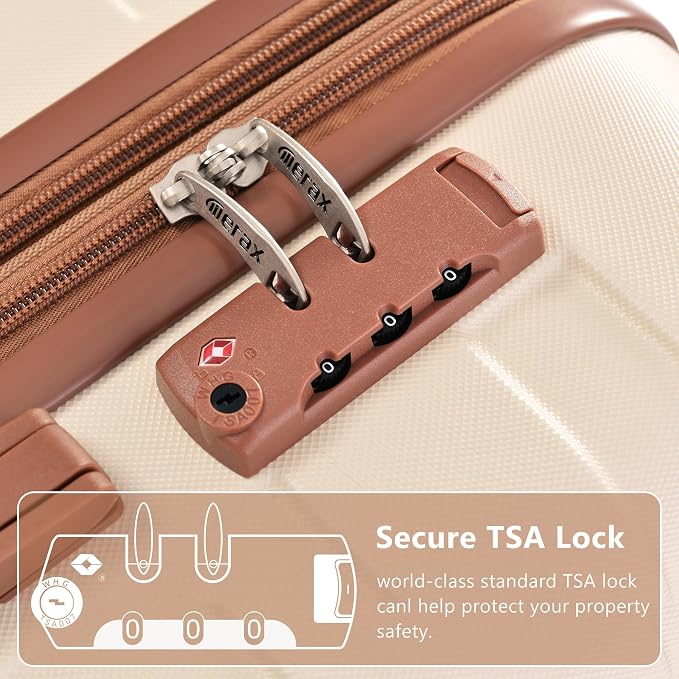 Luggage Set 3 Pcs, ABS Durable Lightweight, 360°Silent Spinner Wheels, TSA Lock - Image 4