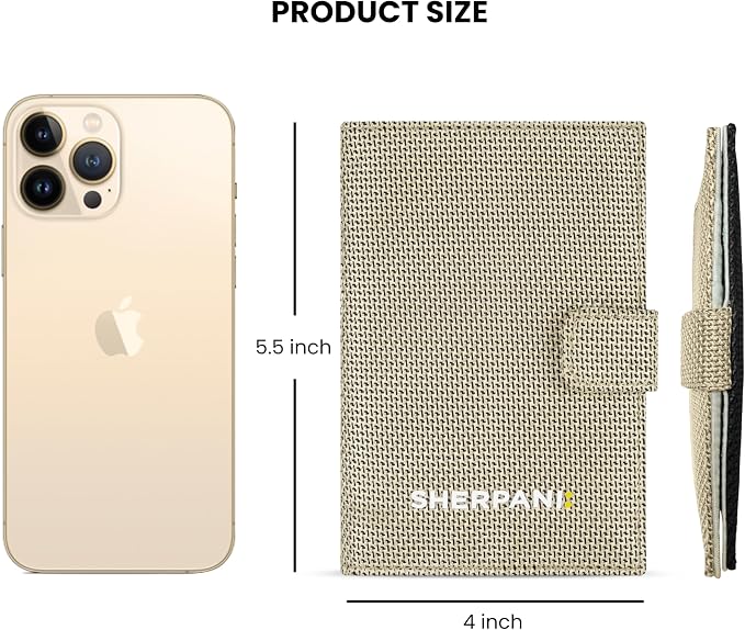 Sherpani Vienna, RFID Blocking Passport Holder, Travel Passport Cover Wallet, Travel Documents Organizer Protector, Travel Gift (Straw) - Image 3